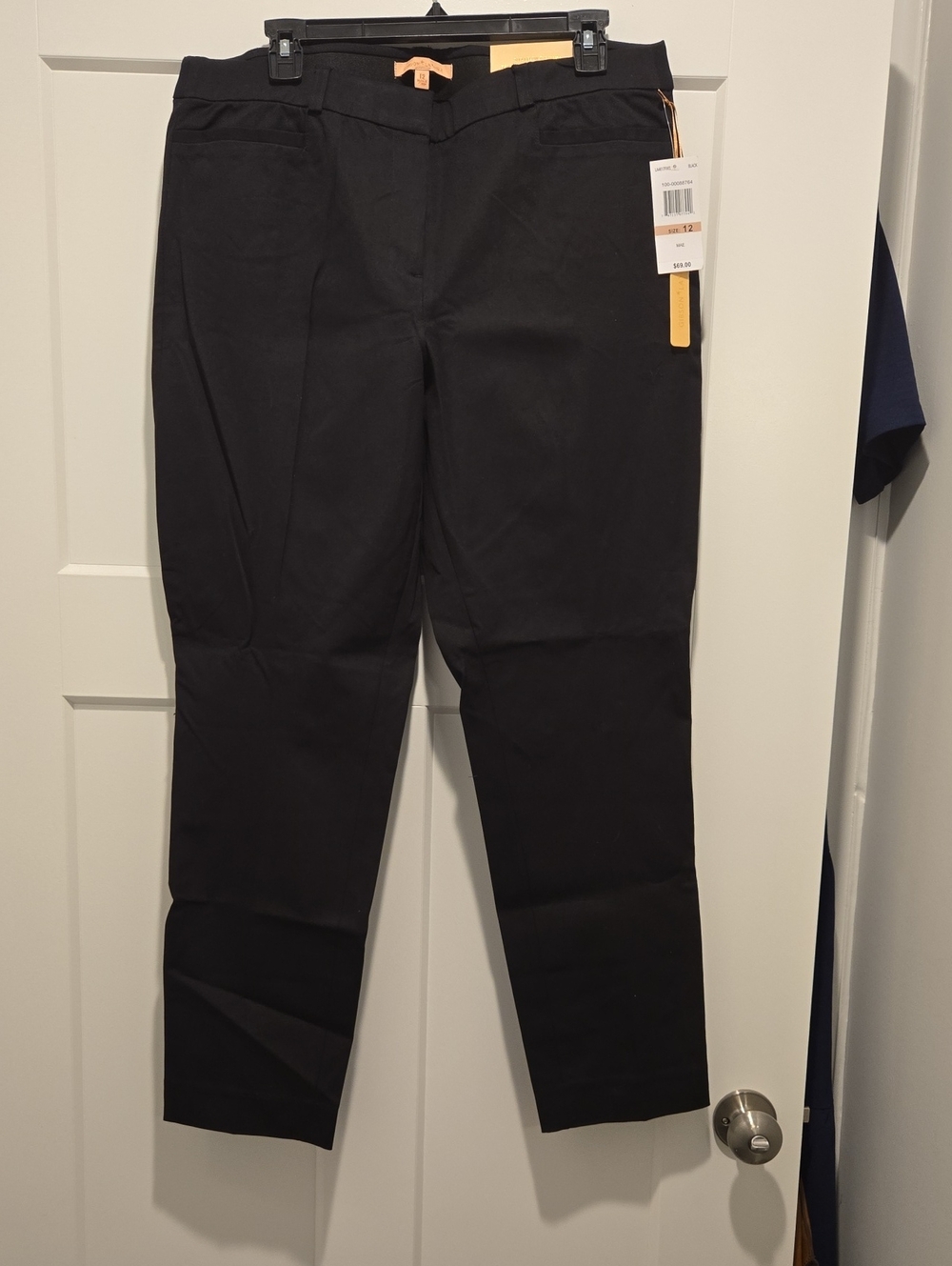 Gibson Latimer Black Straight-Leg Trousers
